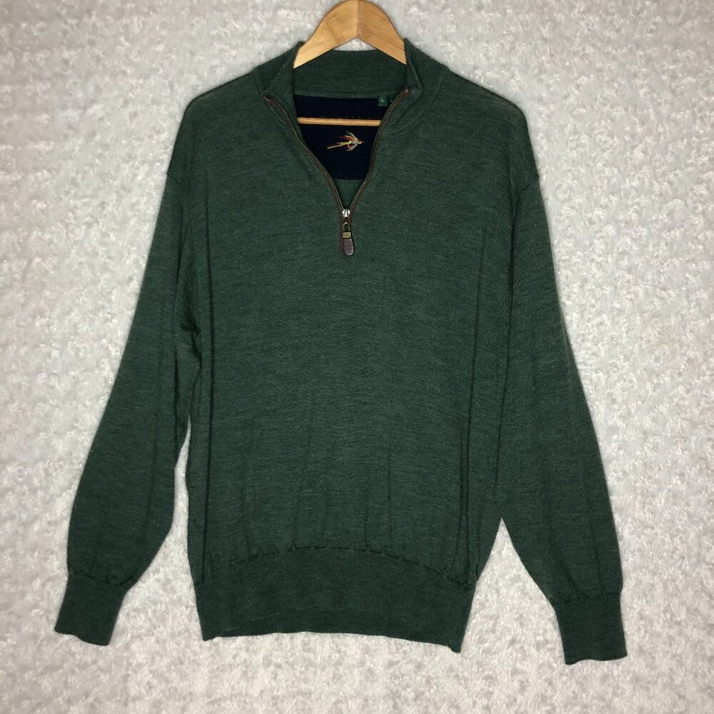 Orvis Men's Long Sleeve Quarter Zip‎ Size Large